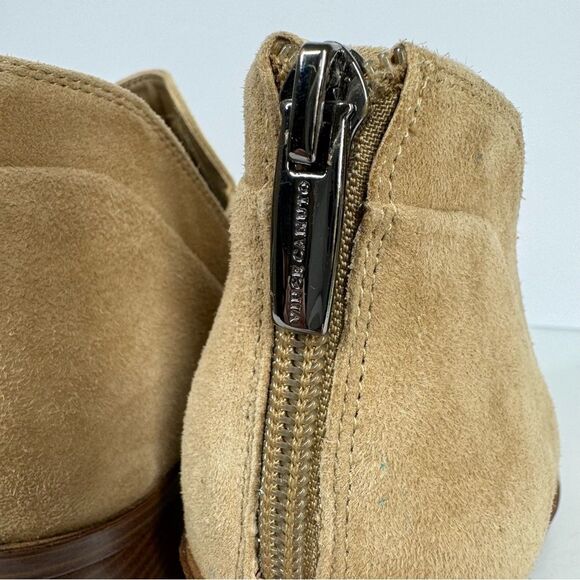 Vince Camuto Women's Gradina Stacked Chunky Heel Bootie Tan Ankle Boots Size 8 - Picture 6 of 12